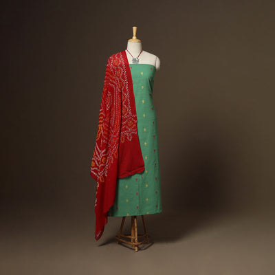 2pc cotton unstitched jacquard dress material