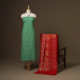 2pc cotton unstitched jacquard dress material