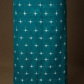 Blue - 2pc cotton unstitched pochampally double ikat dress