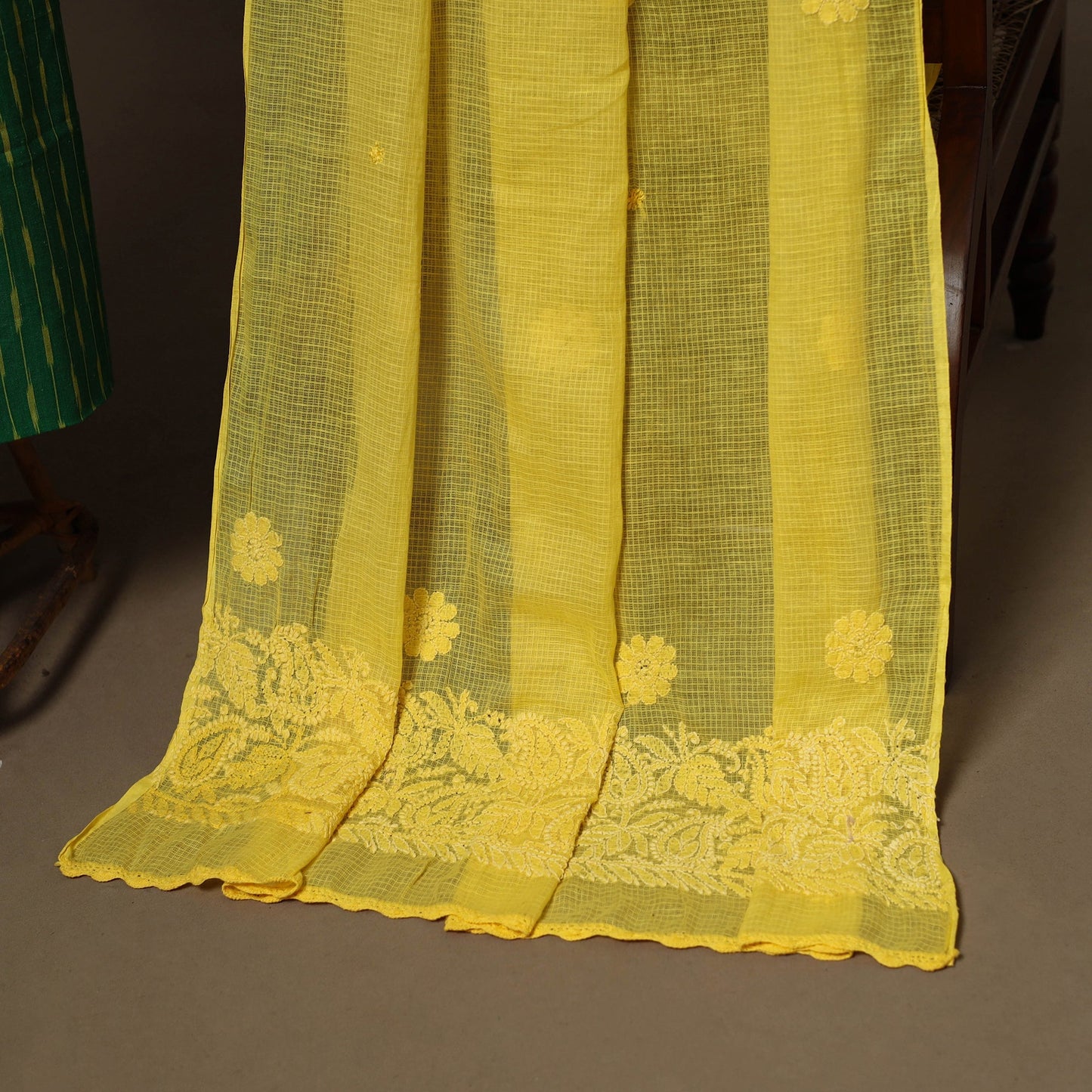 2pc cotton unstitched pochampally ikat dress material