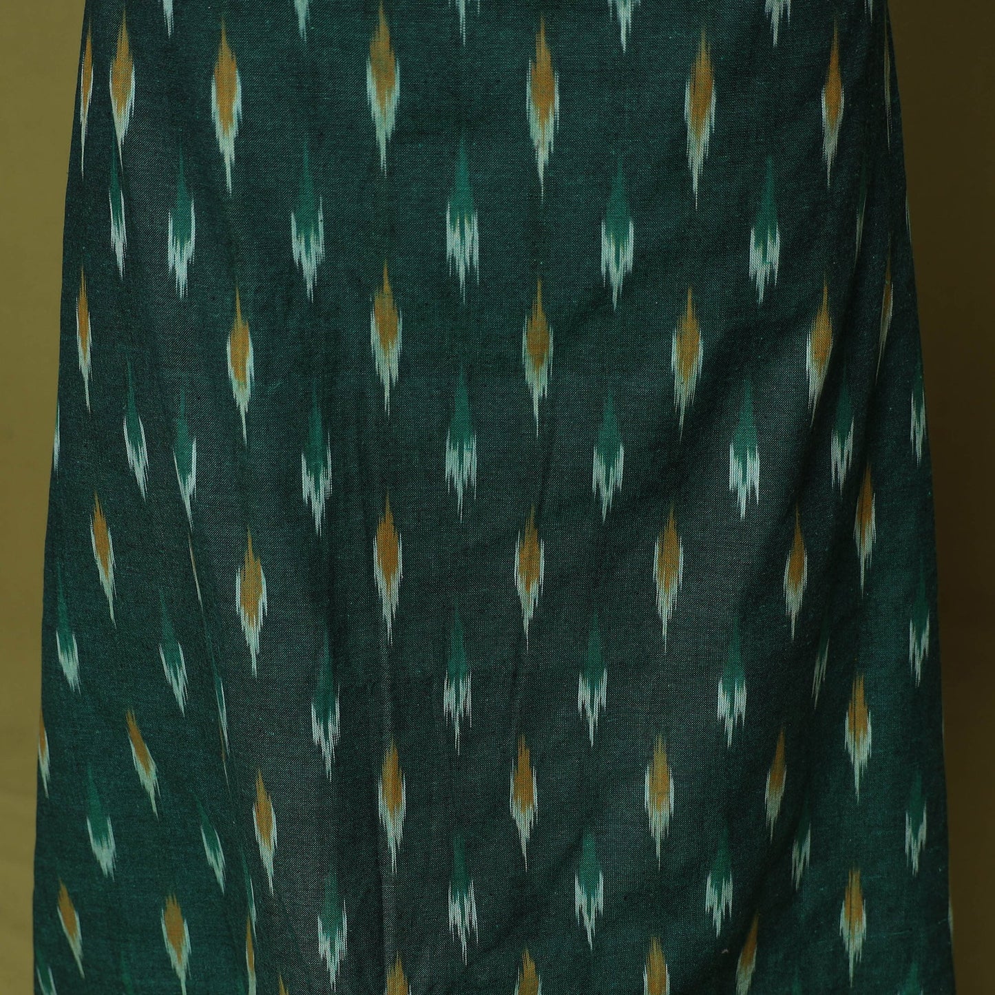 Green - 2pc cotton unstitched pochampally ikat dress