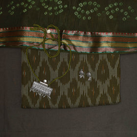 2pc cotton unstitched pochampally ikat dress material