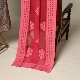 Green - 2pc cotton unstitched sanganeri dress material