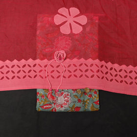 Green - 2pc cotton unstitched sanganeri dress material