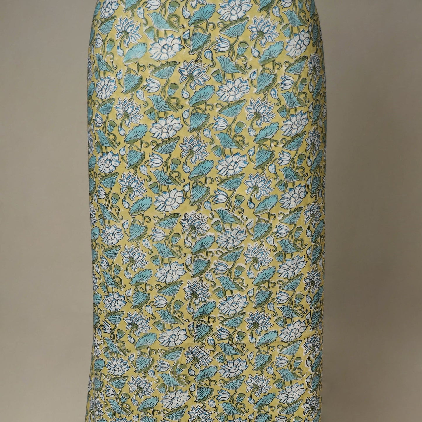 Green - 2pc cotton unstitched sanganeri dress material