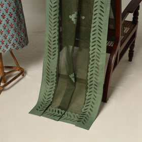 Green - 2pc cotton unstitched sanganeri dress material