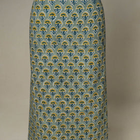 Green - 2pc cotton unstitched sanganeri dress material