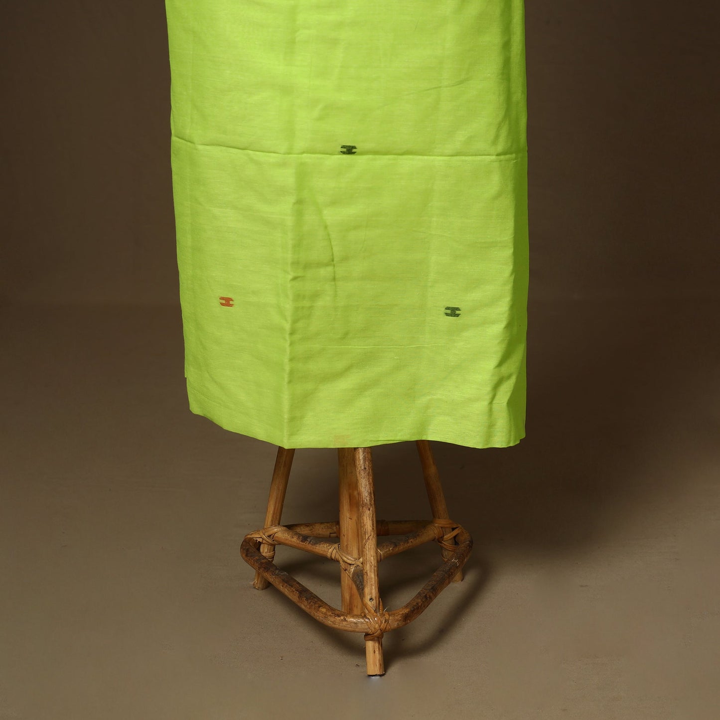 Green - 2pc handloom cotton unstitched phulia jamdani dress