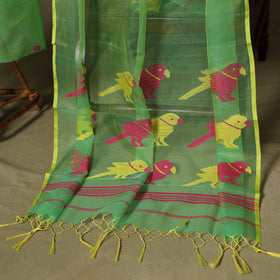 Green - 2pc handloom mulberry silk unstitched phulia
