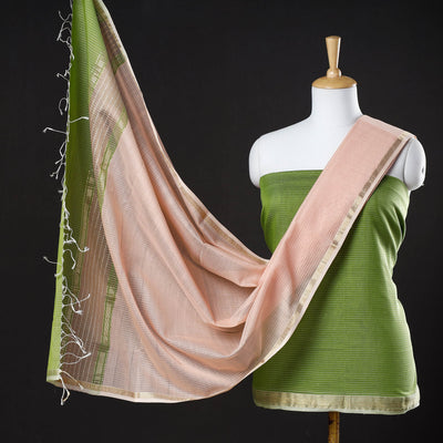 2pc Handloom Silk Cotton Maheshwari Dress Material