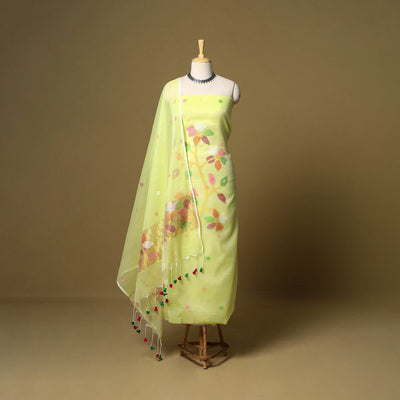 2pc handloom silk cotton unstitched phulia jamdani dress