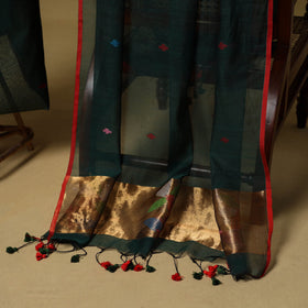 2pc handloom silk cotton unstitched phulia jamdani dress