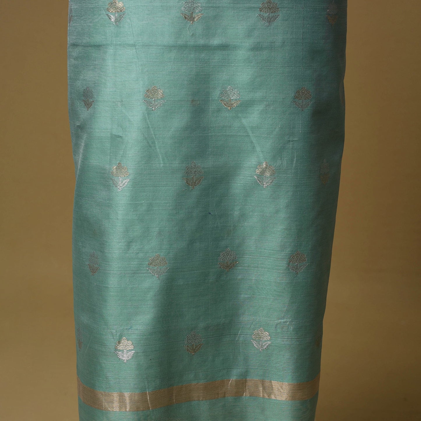 2pc handloom zari buta unstitched chanderi silk dress