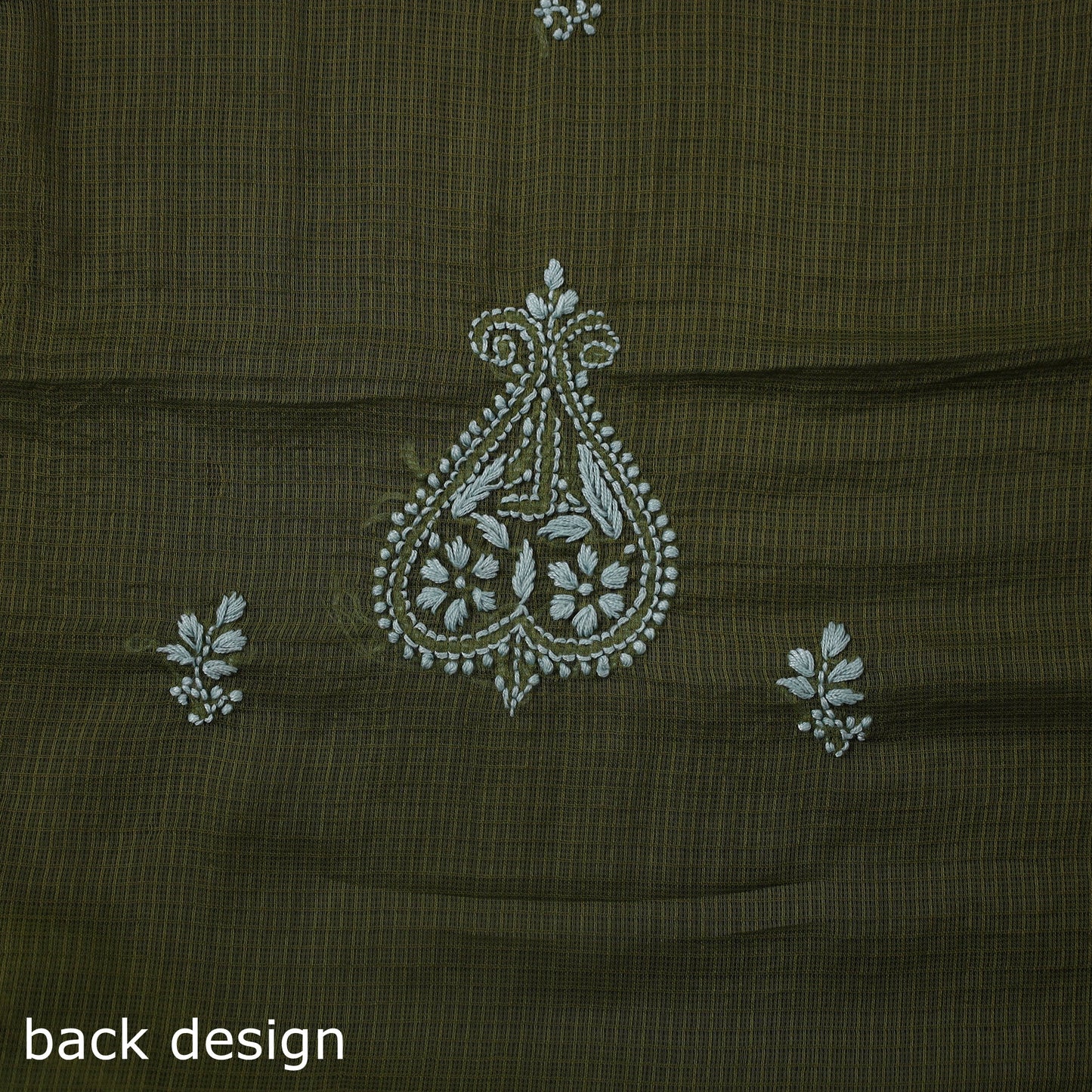 Green - 2pc kota doria cotton lucknow chikankari unstitched