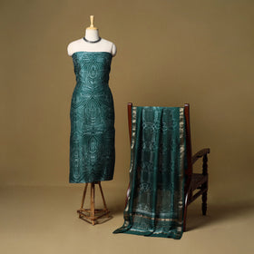 2pc maheshwari silk unstitched tie-dye nui shibori dress