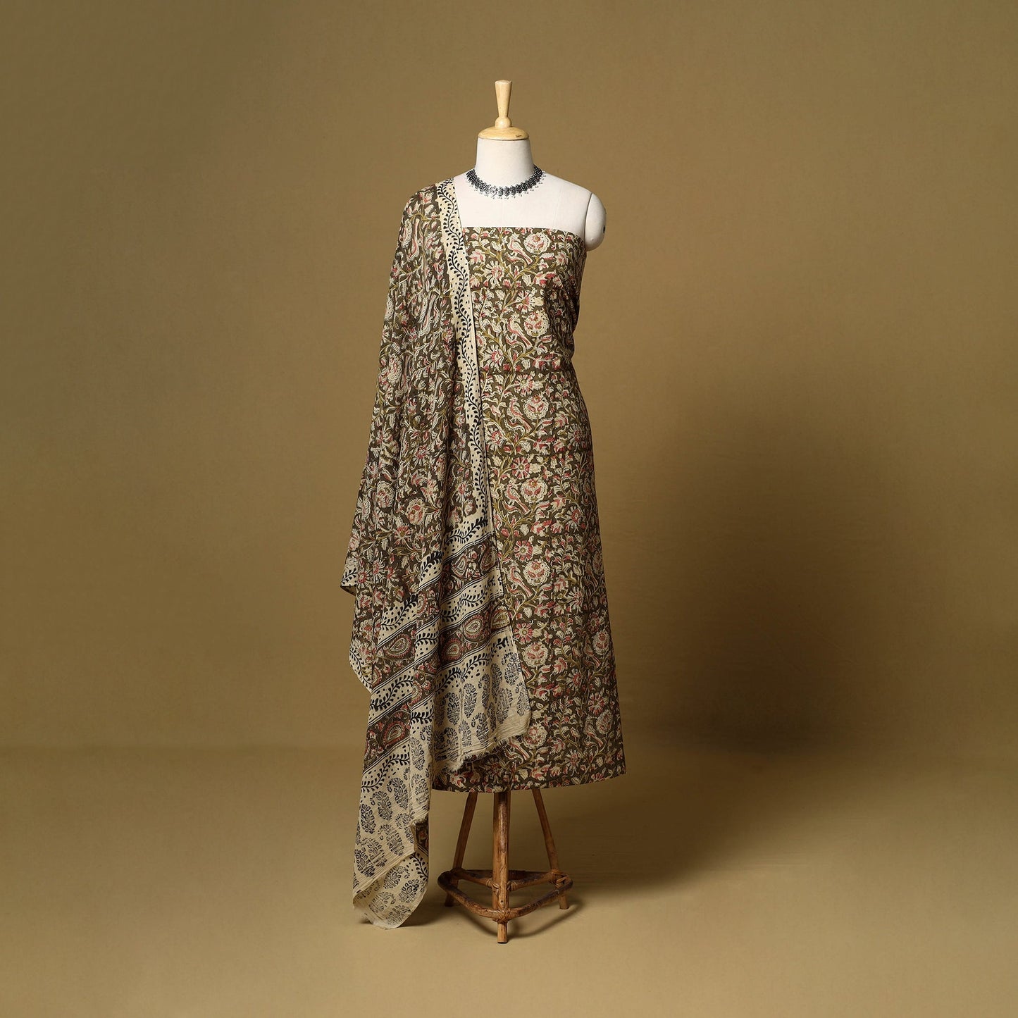 2pc natural dyed cotton unstitched kalamkari dress material