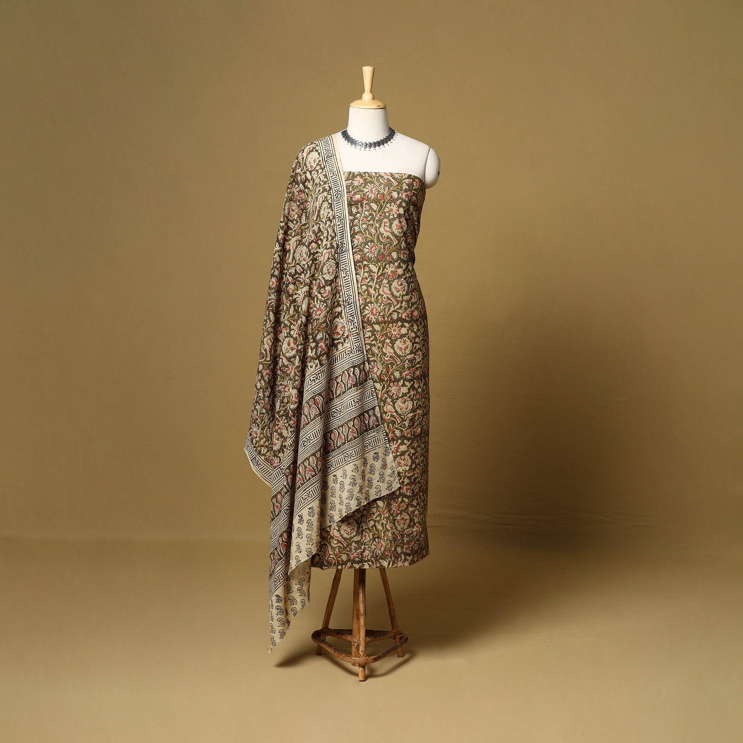 2pc natural dyed cotton unstitched kalamkari dress material