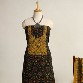 Green - 2pc natural dyed unstitched dress material 17