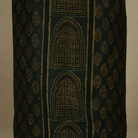 Green - 2pc Block Print Natural Dyed Unstitched Ajrakh Dress Material 