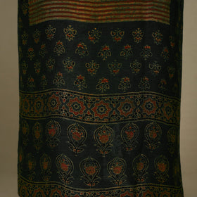 Green - 2pc Block Print Natural Dyed Unstitched Ajrakh Dress Material 