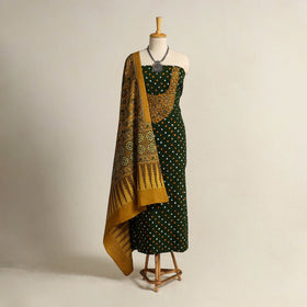 Buy 2pc Tie-Dye Cotton Bandhani Kurta with Ajrakh Dupatta