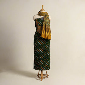 Buy 2pc Tie-Dye Cotton Bandhani Kurta with Ajrakh Dupatta
