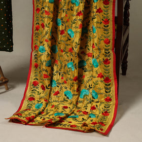 Green 2pc Unstitched Bandhani Dress Material with Jewellery Set