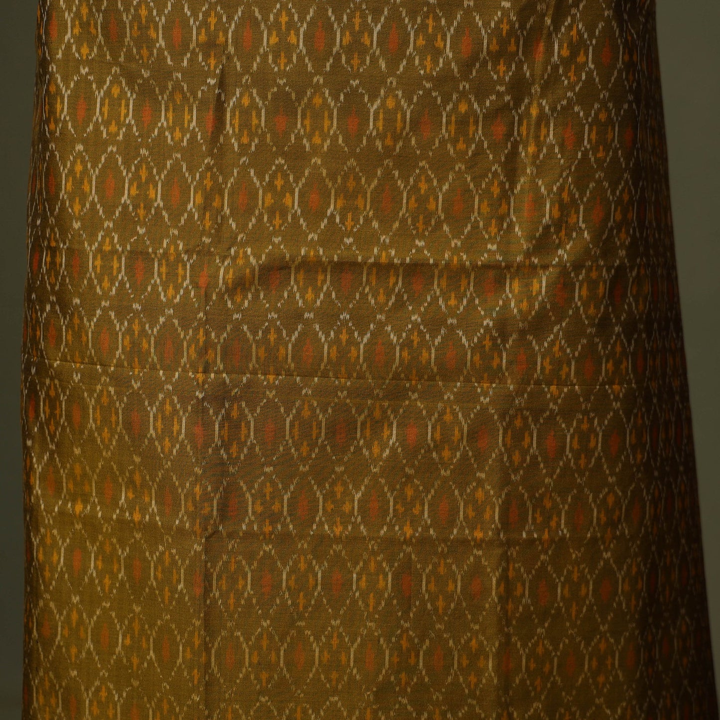 Green - 2pc unstitched handloom sico pochampally ikat dress