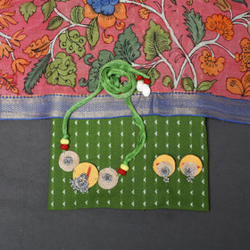 Green - 2pc unstitched jacquard dress material