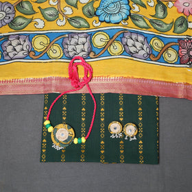 Green - 2pc unstitched jacquard dress material