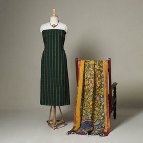 Green - 2pc unstitched jacquard dress material