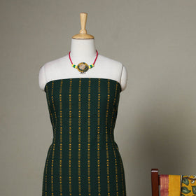 Green - 2pc unstitched jacquard dress material