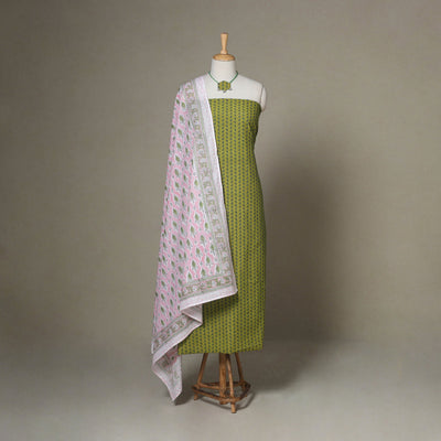 Green - 2pc unstitched jacquard dress material