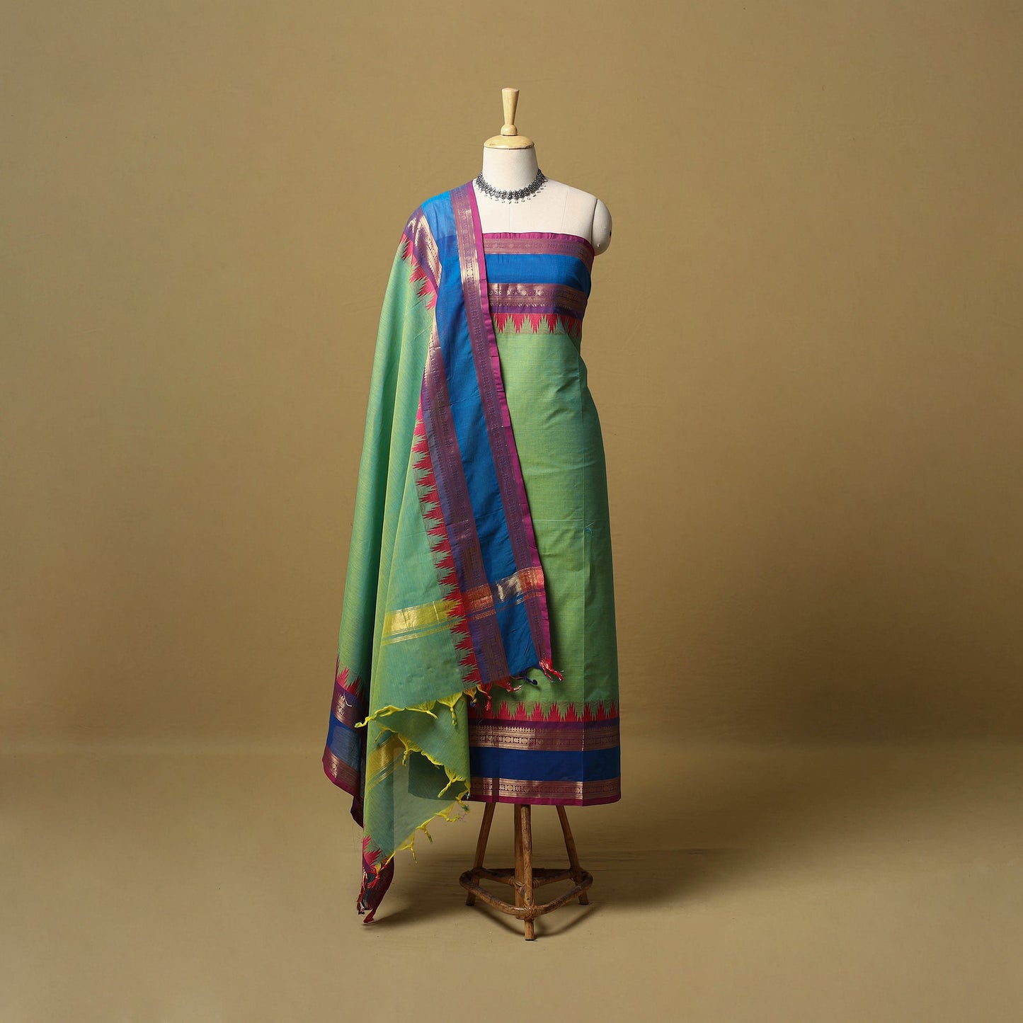 2pc unstitched kandangi chettinad cotton dress material 08