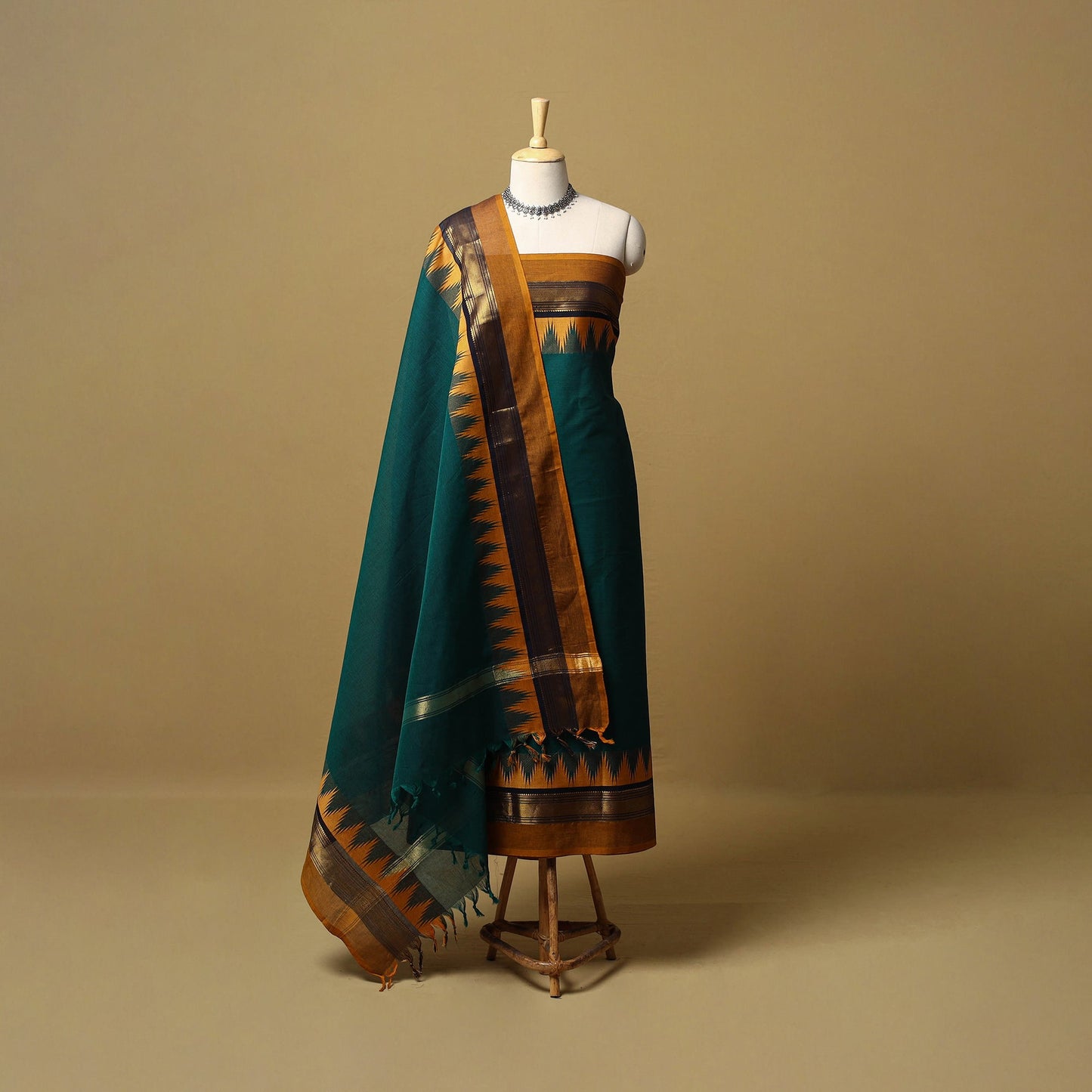 2pc unstitched kandangi chettinad cotton dress material 11