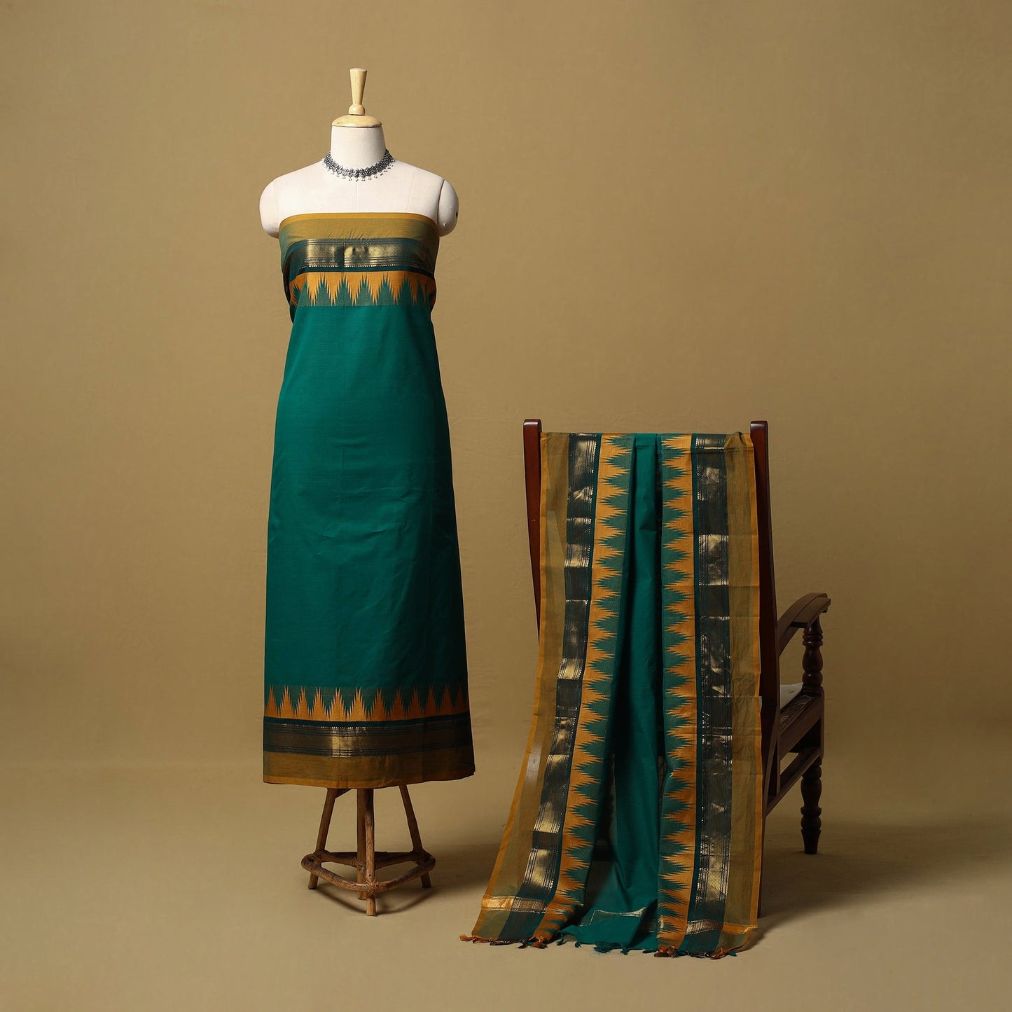 2pc unstitched kandangi chettinad cotton dress material 14