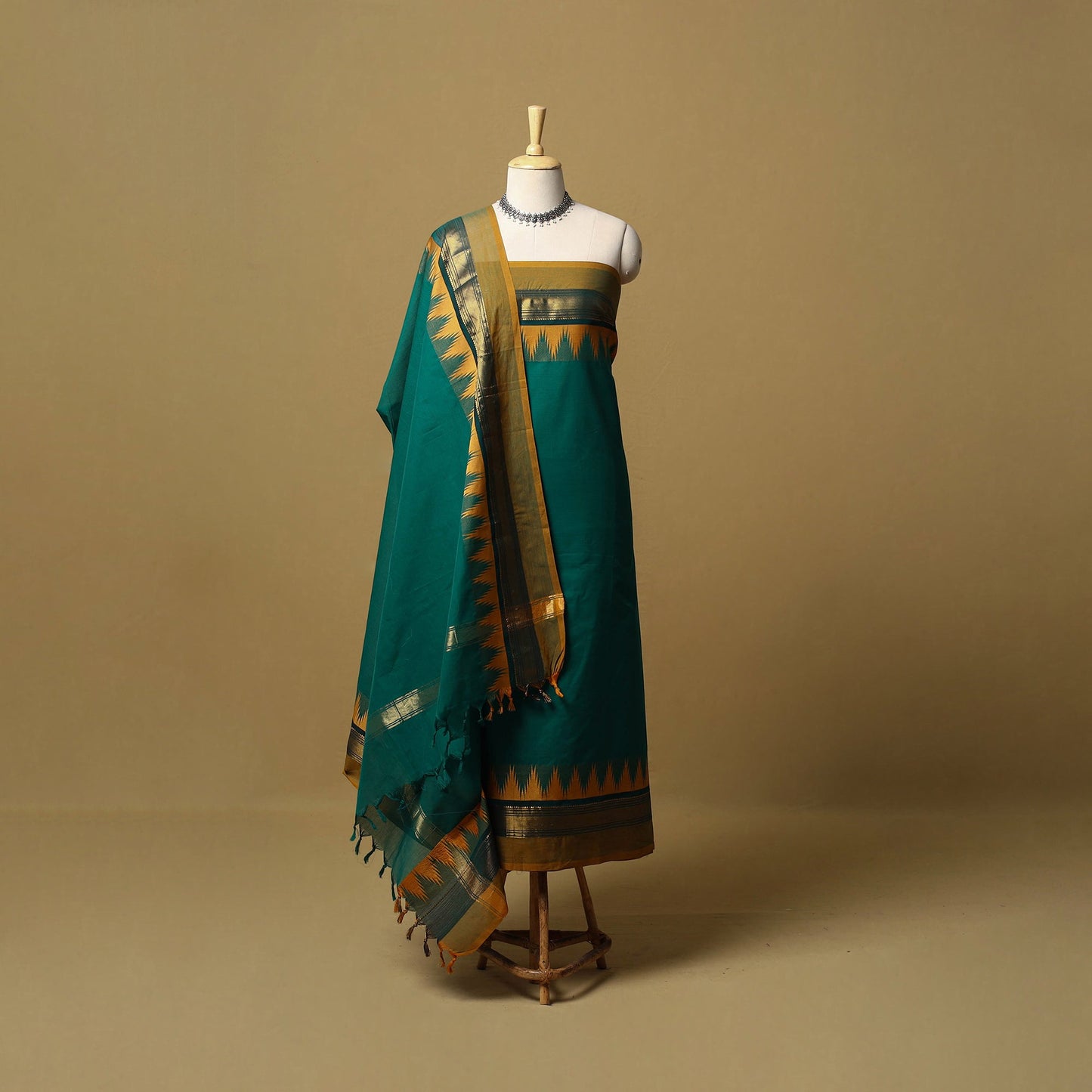 2pc unstitched kandangi chettinad cotton dress material 14