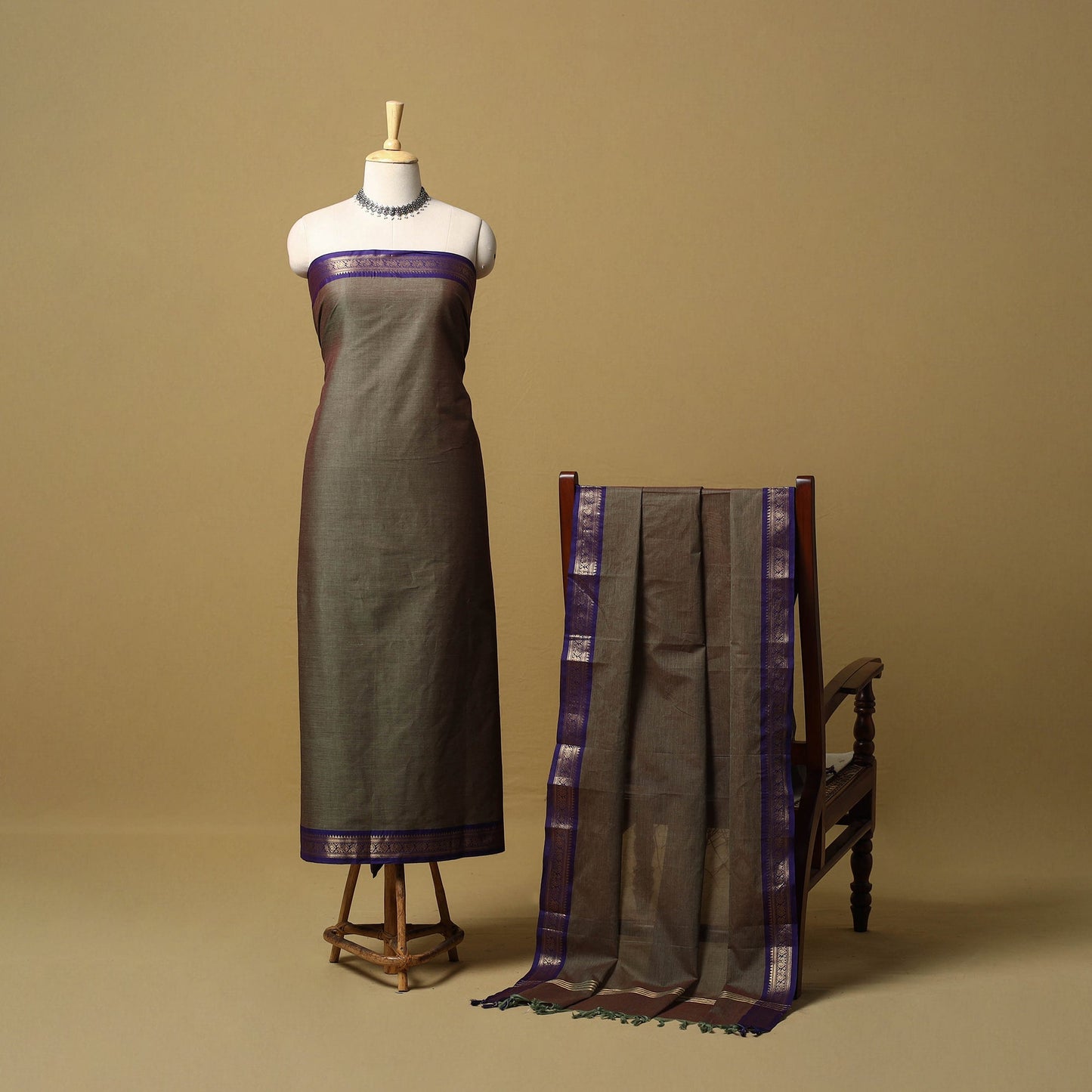 2pc unstitched kandangi chettinad cotton dress material 17