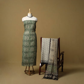 3pc kota doria cotton bagru unstitched dress material 40