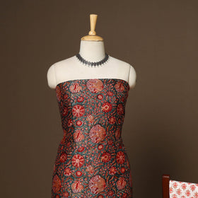 3pc chanderi silk unstitched hand sanganeri dress material