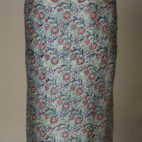 Green - 3pc chanderi silk unstitched sanganeri dress