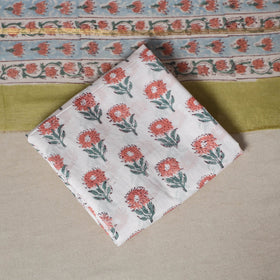 Green - 3pc chanderi silk unstitched sanganeri dress