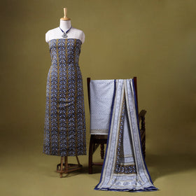 Green - 3pc cotton bagh unstitched dress material