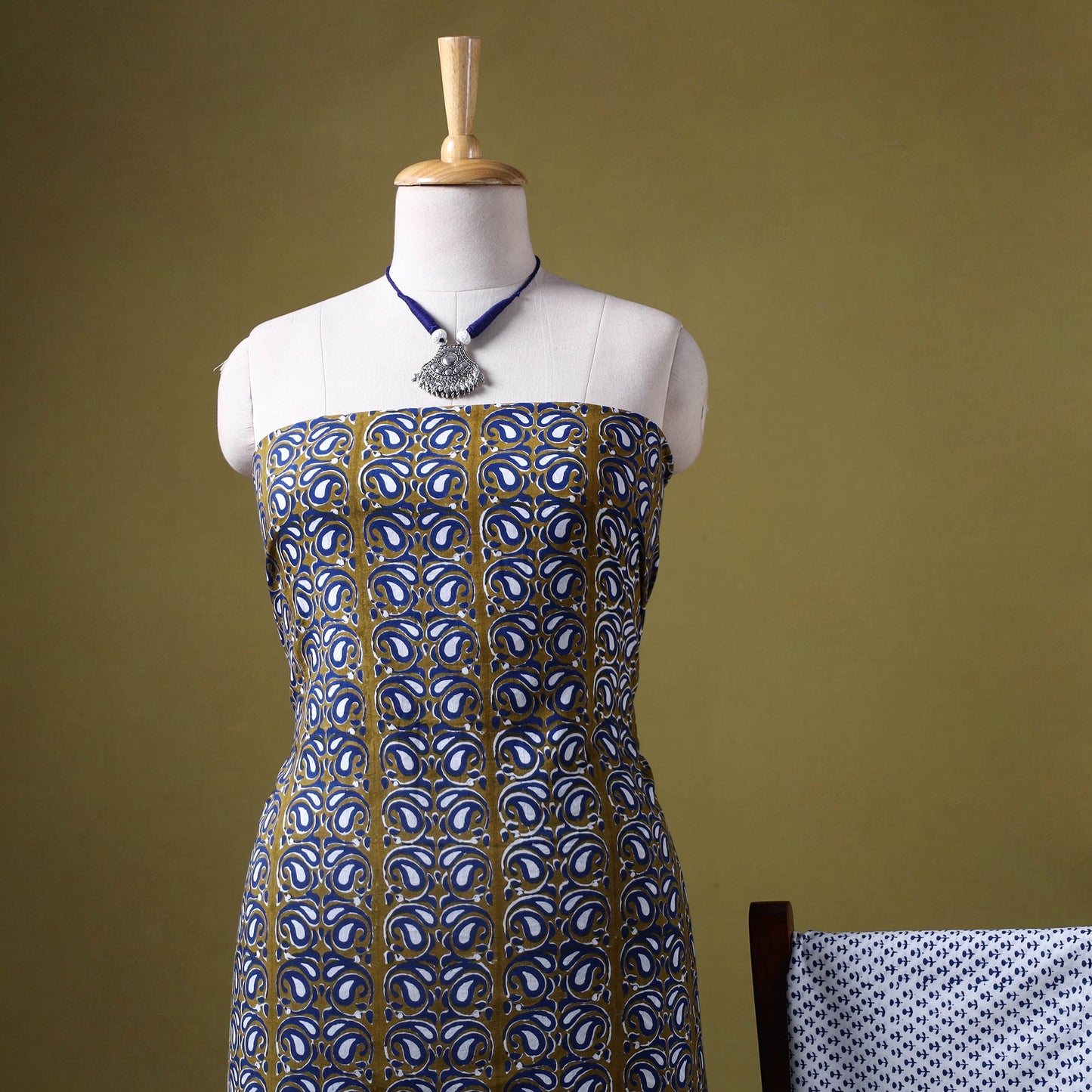 Green - 3pc cotton bagh unstitched dress material