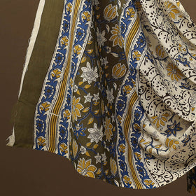 Buy Green 3pc Block Print Cotton Bagru Dress Material