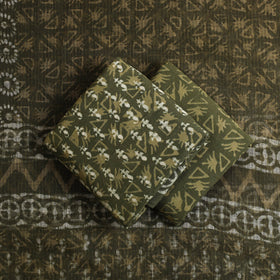 Buy 3pc Green Block Print Cotton Batik Dress Material