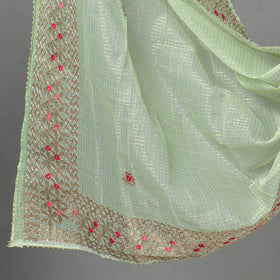 Green - 3pc Cotton Gota Patti Work Kota Doria Dress Material