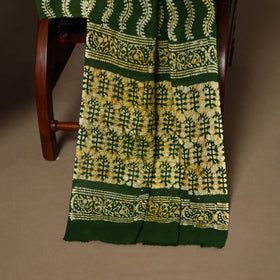 Green - 3pc cotton kutch batik dress material 10