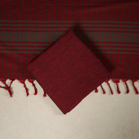 Green 3pc Cotton Unstitched Dharwad Dress Material