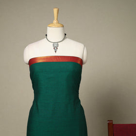 Green 3pc Cotton Unstitched Dharwad Dress Material